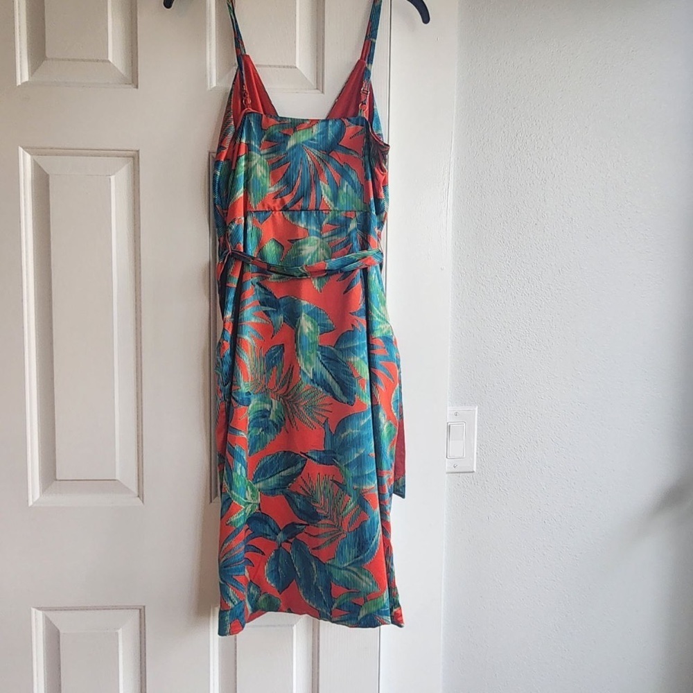 NWOT Anthropologie Nicole Miller NY Electric Floral Red Festival Dress - Picture 5 of 10